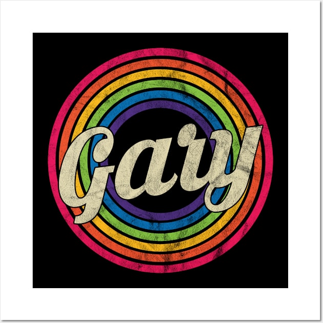 Gary - Retro Rainbow Faded-Style Wall Art by MaydenArt